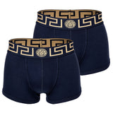 VERSACE Herren Trunks, 2er Pack - TOPEKA, Stretch Cotton, einfarbig