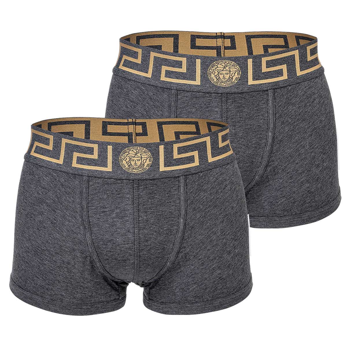VERSACE Herren Trunks, 2er Pack - TOPEKA, Stretch Cotton, einfarbig