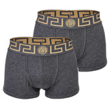 VERSACE Herren Trunks, 2er Pack - TOPEKA, Stretch Cotton, einfarbig