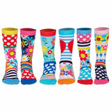 United Oddsocks Kinder Socken, 6 individuelle Socken - Geschenkbox, Motivsocken