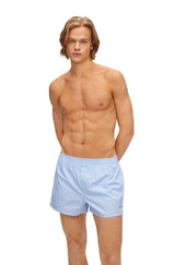 BOSS Herren Web-Boxershorts, 2er Pack - Woven Boxer, kariert, gestreift, Baumwolle