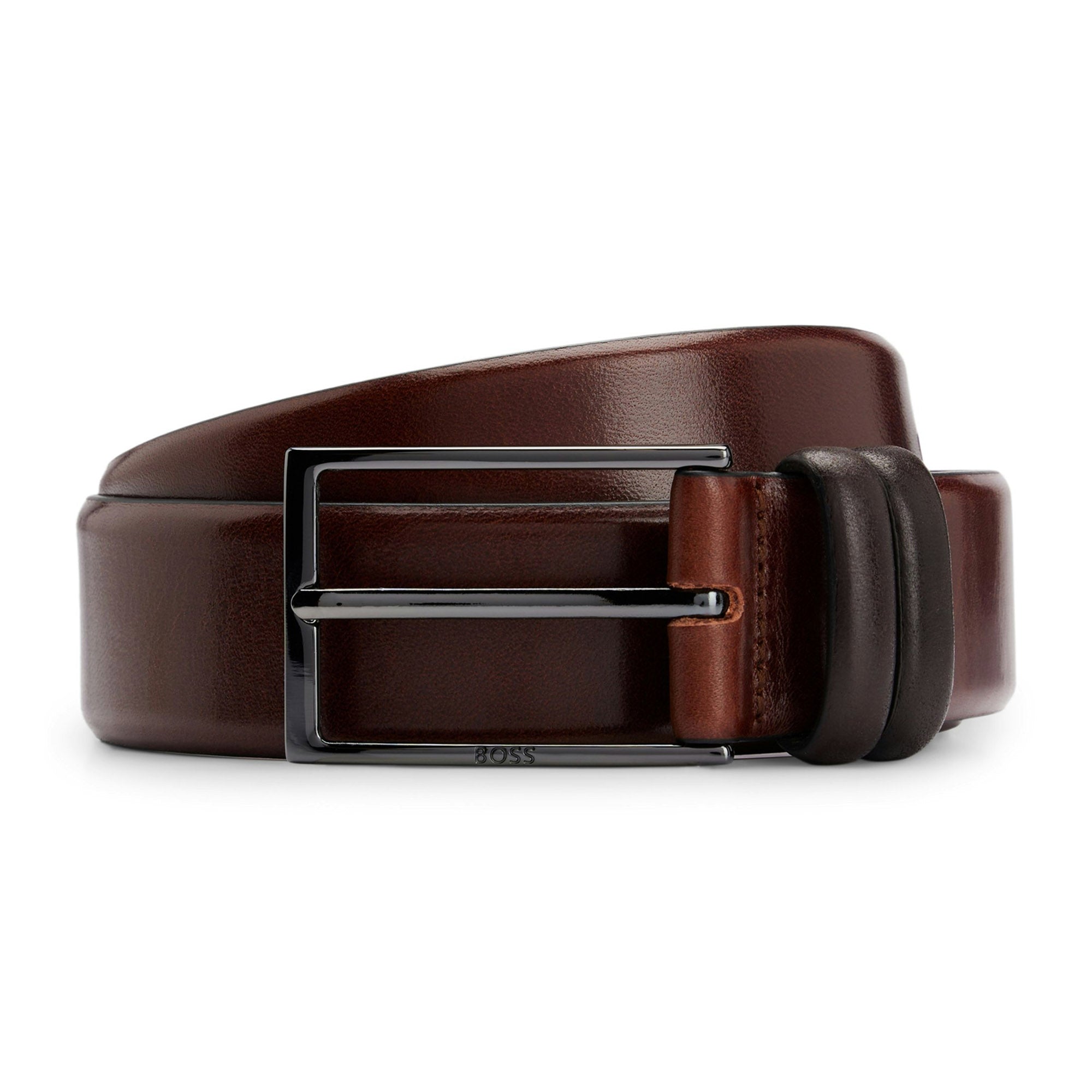 BOSS Men's Belt - Carmello, genuine leather, pin buckle, logo