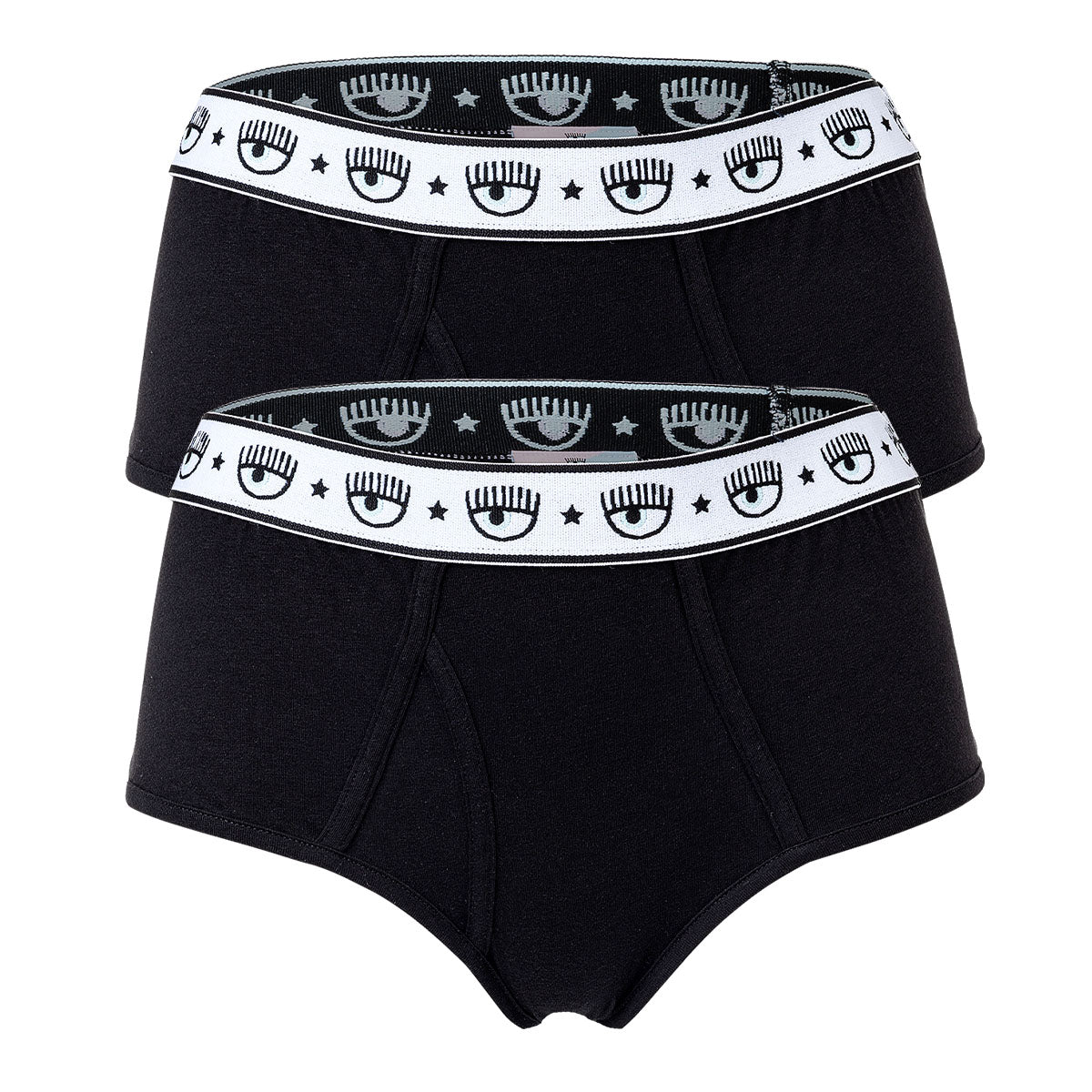 CHIARA FERRAGNI Damen Brief 2er Pack - Slips, Cotton Stretch, Logobund, uni