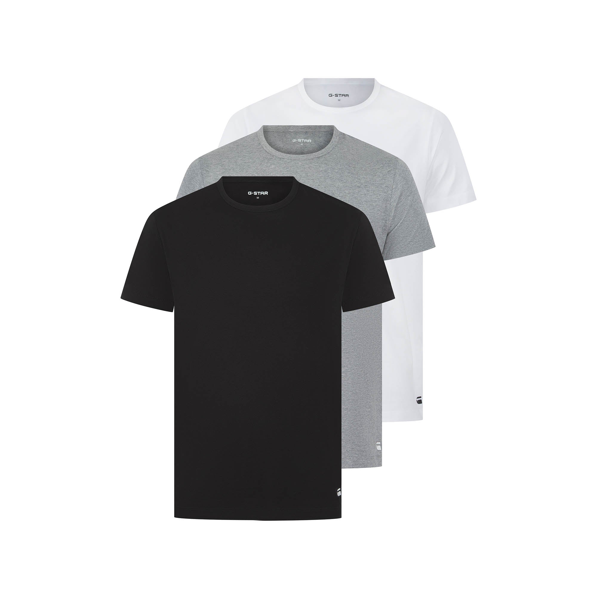 G-STAR Herren T-Shirt, 3er Pack - COVE, Rundhals, einfarbig