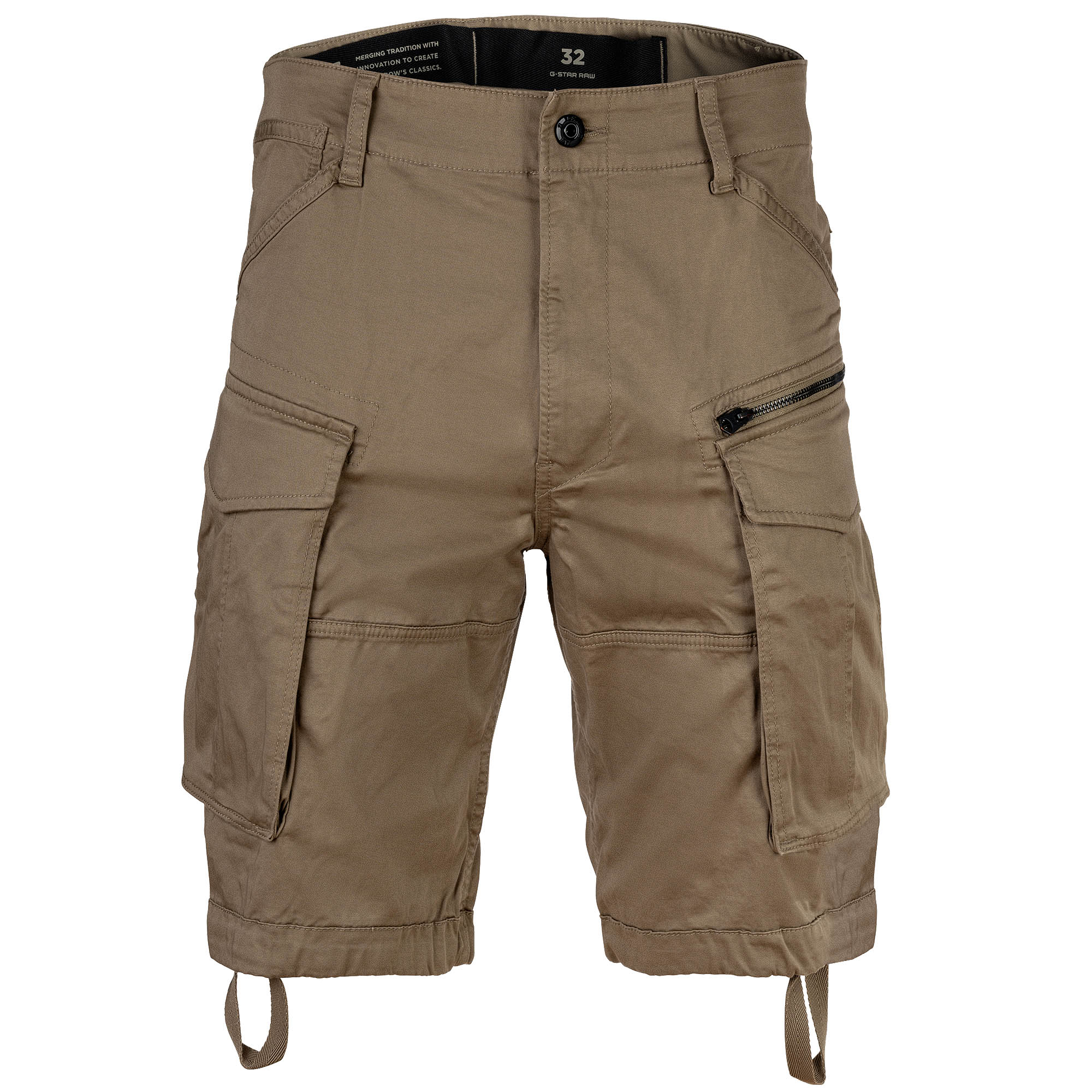 G-STAR Herren Cargoshorts - Rovic Zip Relaxed 1/2 , kurz, Premium Mico Stretch, einfarbig