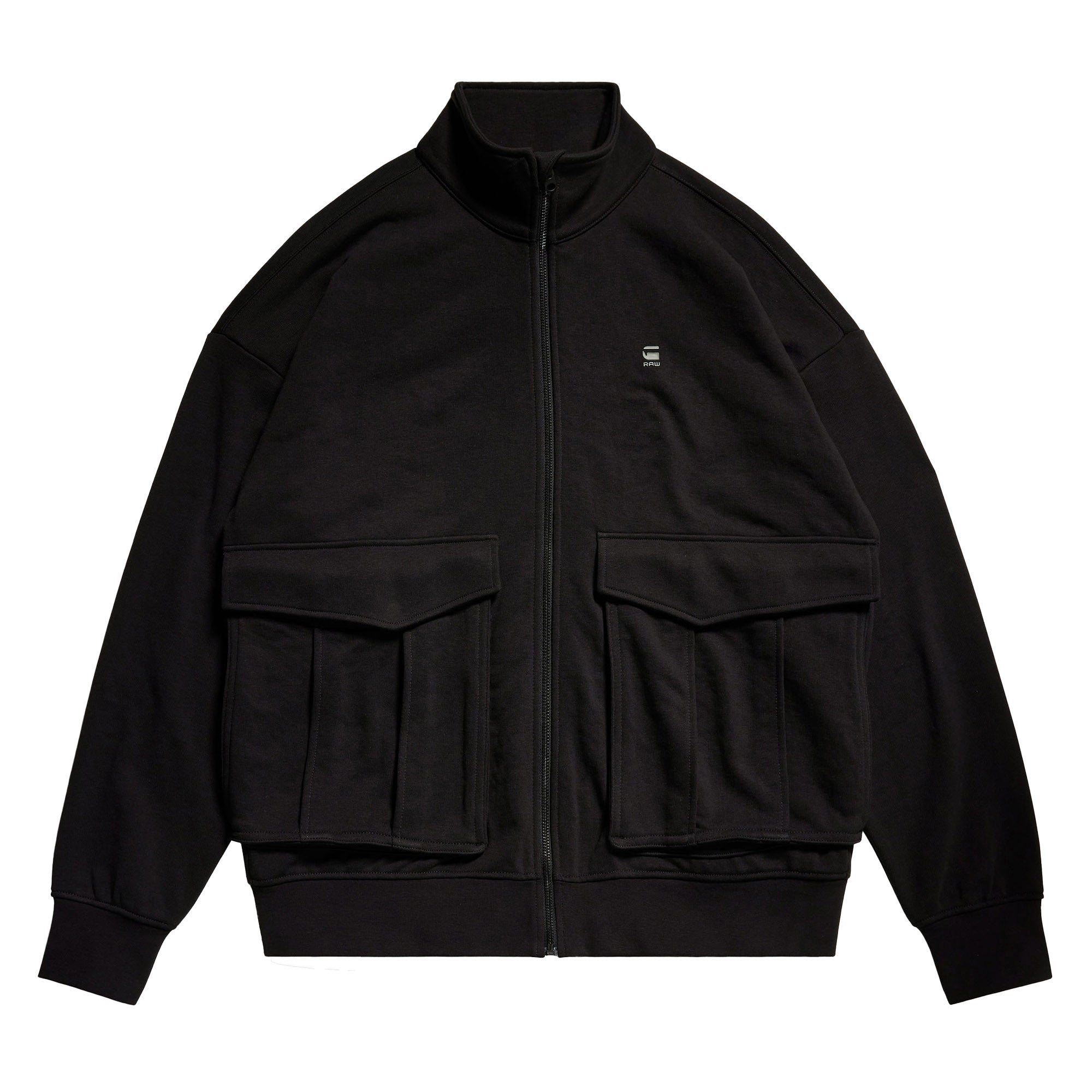 G-STAR Herren Sweatjacke - Rovic Zip Through Loose, Stehkragen, Reißverschluss, einfarbig