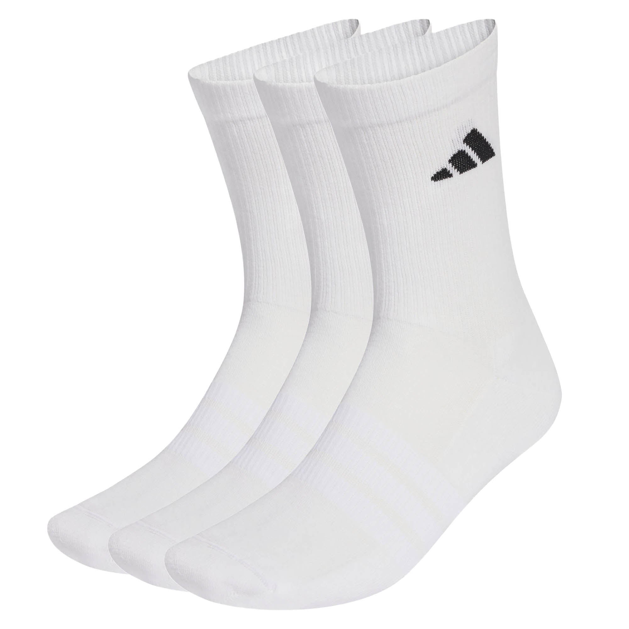 adidas Unisex Socks, 3-pack - Cushioned Sportswear Crew Socks, Logo, Stripe, Cushioned