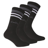 Diadora Unisex Tennissocken - 3er Pack, Logo, Streifen