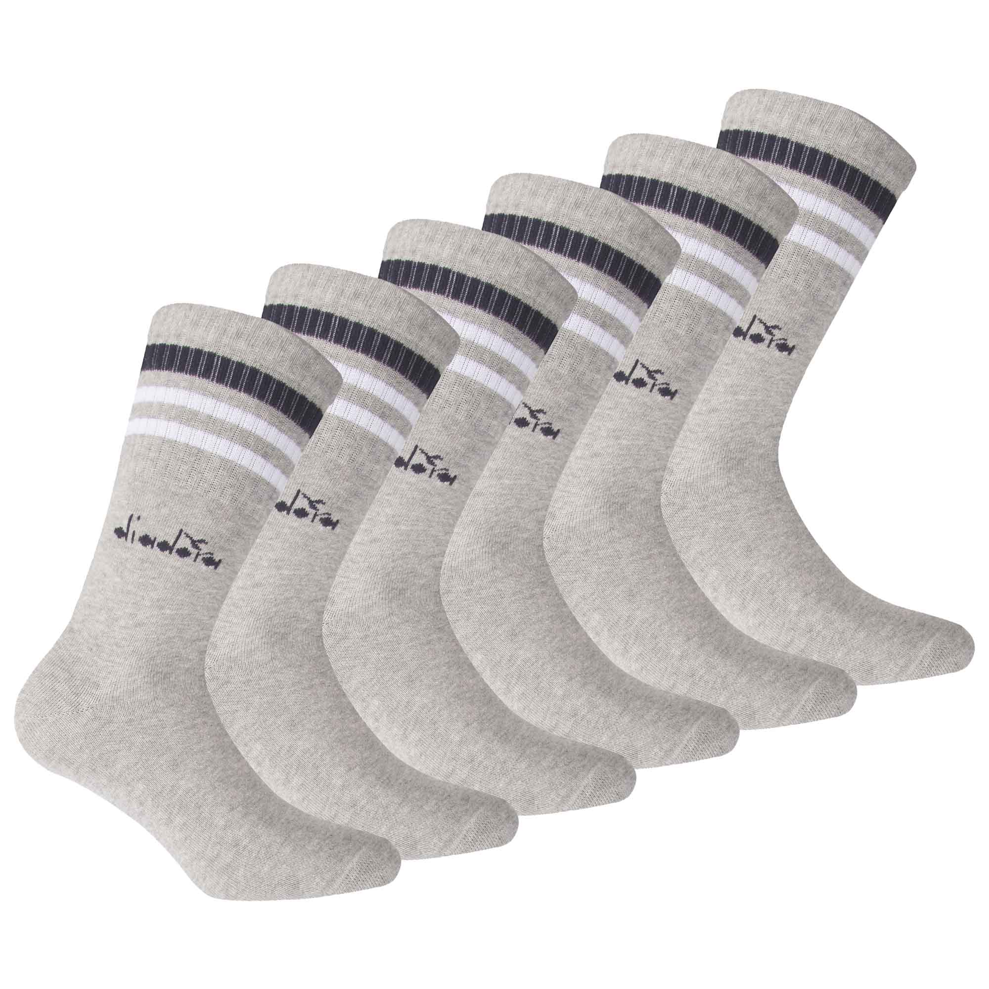 Diadora Unisex Tennissocken - 6er Pack, Logo, Streifen
