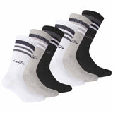 Diadora Unisex Tennissocken - 6er Pack, Logo, Streifen