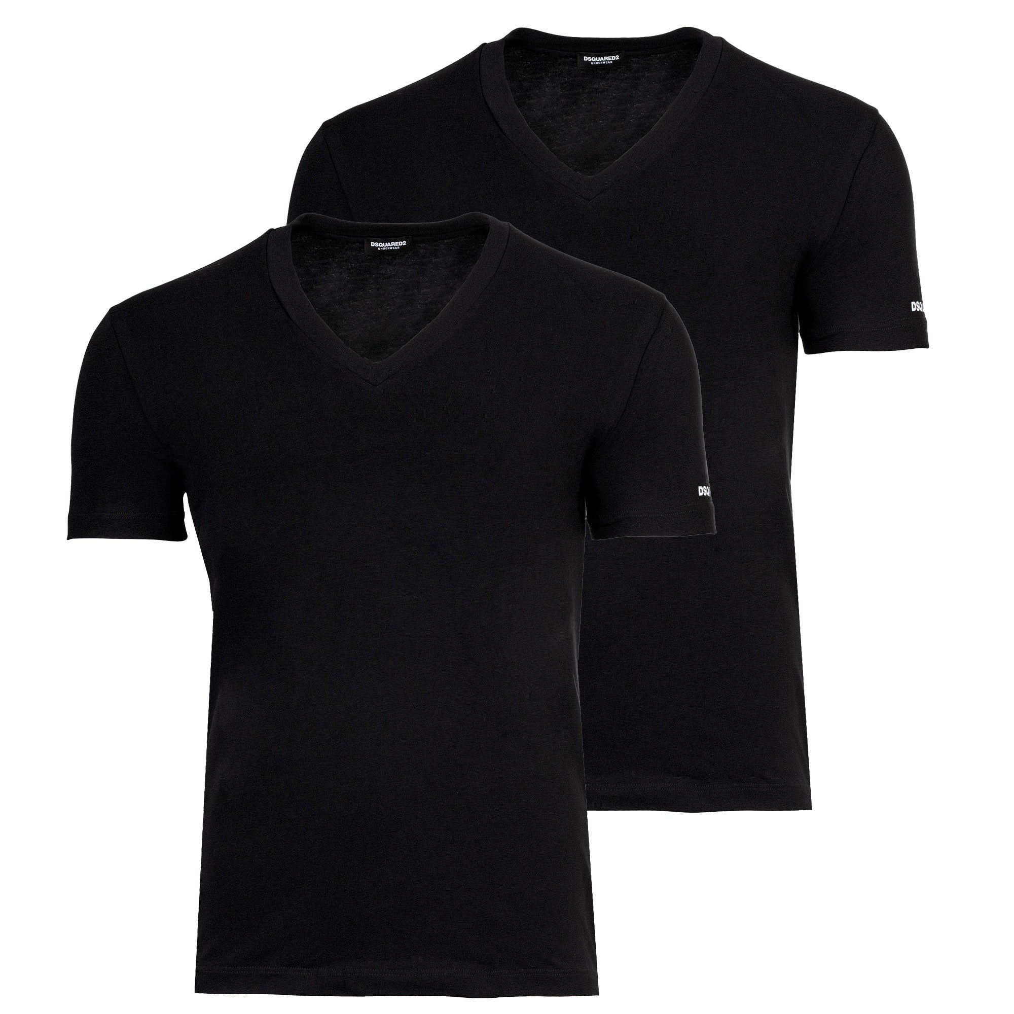 DSQUARED2 Men's T-shirts, 2-pack, V-neck - TWIN-PACK V-NECK T-SHIRT, Stretch Cotton