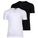 DSQUARED2 Herren T-Shirts, 2er Pack, V-Neck - TWIN-PACK V-NECK T-SHIRT, Cotton Stretch
