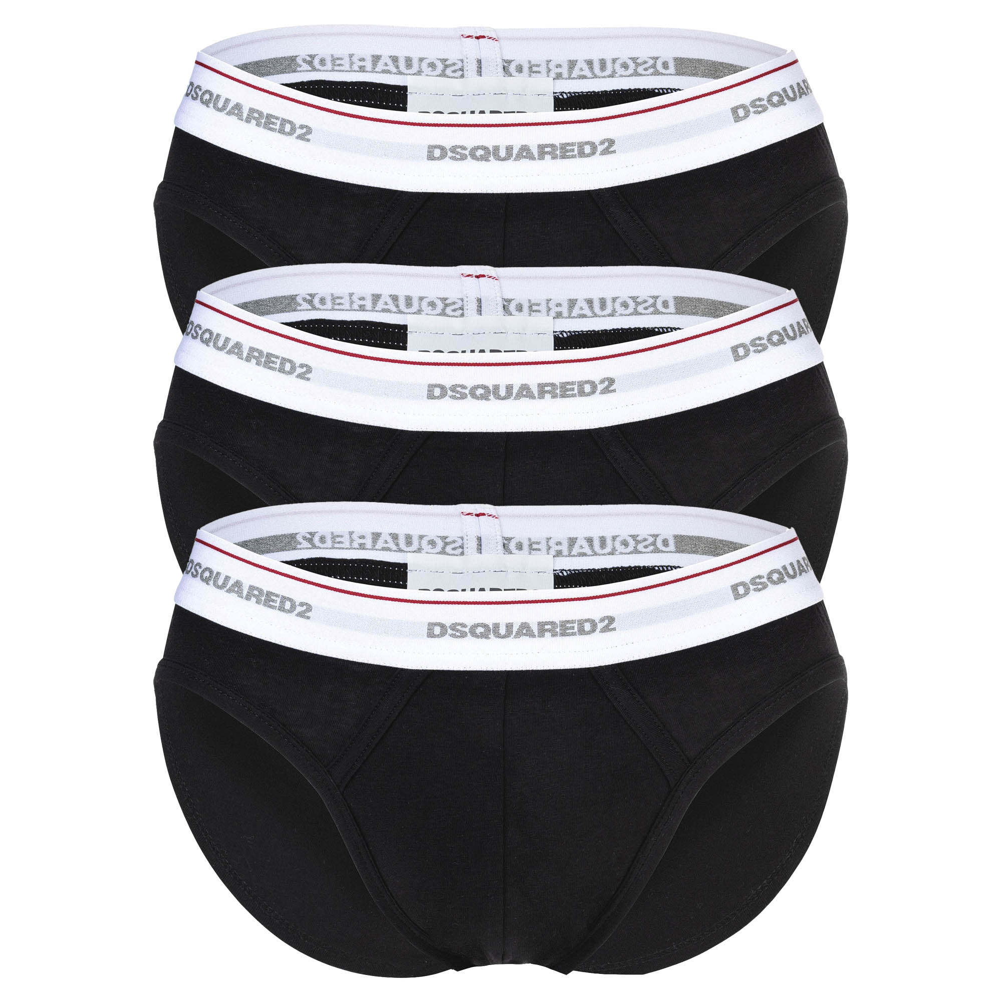 DSQUARED2 Herren Slips, 3er Pack - 3-Pack Brief, Cotton Stretch, Logobund