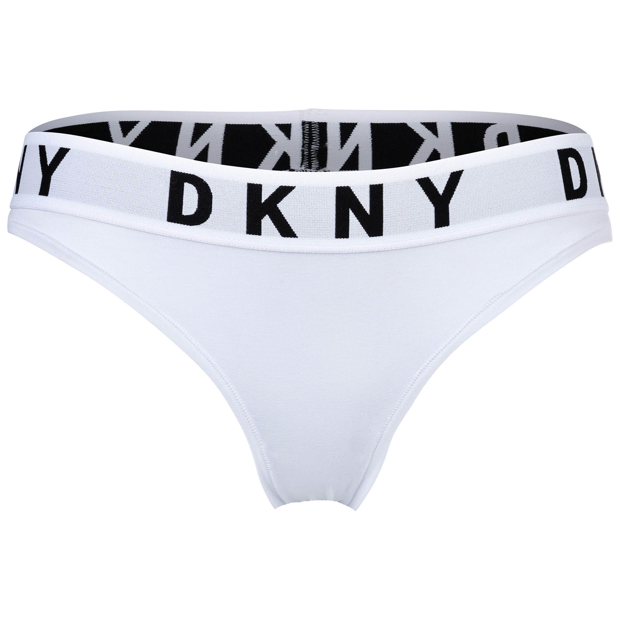 DKNY Damen Slip - Brief, Cotton Modal Stretch, Logobund, einfarbig