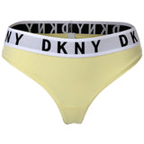 DKNY Women's String - Tanga, Cotton Modal Stretch, Logo Waistband, uni