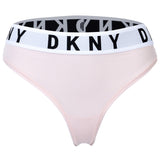 DKNY Damen String - Tanga, Cotton Modal Stretch, Logobund, einfarbig