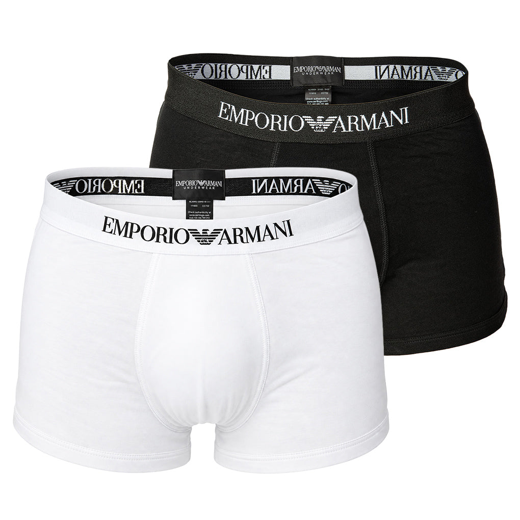 EMPORIO ARMANI Herren Trunks, 2er Pack - SOFT TOUCH BAMBOO VISCOSE, Stretch Viskose