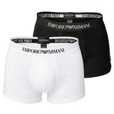 EMPORIO ARMANI Herren Trunks, 2er Pack - SOFT TOUCH BAMBOO VISCOSE, Stretch Viskose