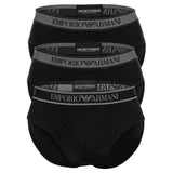 EMPORIO ARMANI Men's Briefs, 3-Pack - CORE LOGOBAND, Briefs, Stretch Cotton