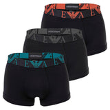 EMPORIO ARMANI men's trunks, 3-pack - BOLD MONOGRAM, shorts, stretch cotton