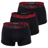 EMPORIO ARMANI men's trunks, 3-pack - BOLD MONOGRAM, shorts, stretch cotton