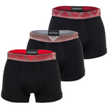 EMPORIO ARMANI men's trunks, 3-pack - SHINY LOGOBAND, shorts, stretch cotton