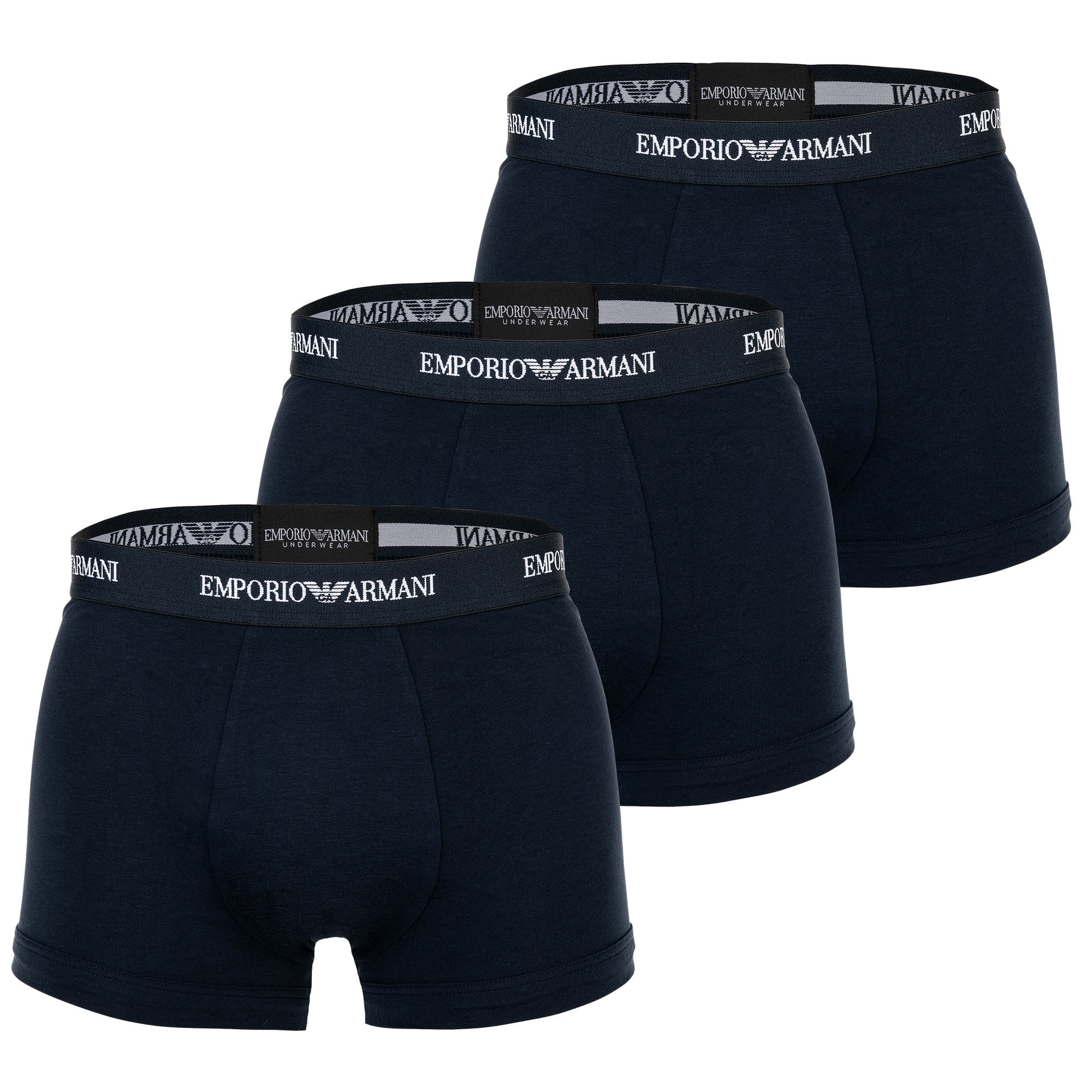 EMPORIO ARMANI men's trunks, 3-pack - CORE LOGOBAND, shorts, stretch cotton