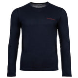 EMPORIO ARMANI men's long-sleeved shirt - PURE COTTON, long sleeve, round neck, logo