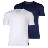 EMPORIO ARMANI men's T-shirt, 2-pack - ESSENTIAL LOGOLABEL, round neck, stretch cotton