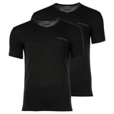 EMPORIO ARMANI Herren T-Shirt, 2er Pack - CORE LOGOBAND, V-Neck, Regular Fit, Stretch Cotton