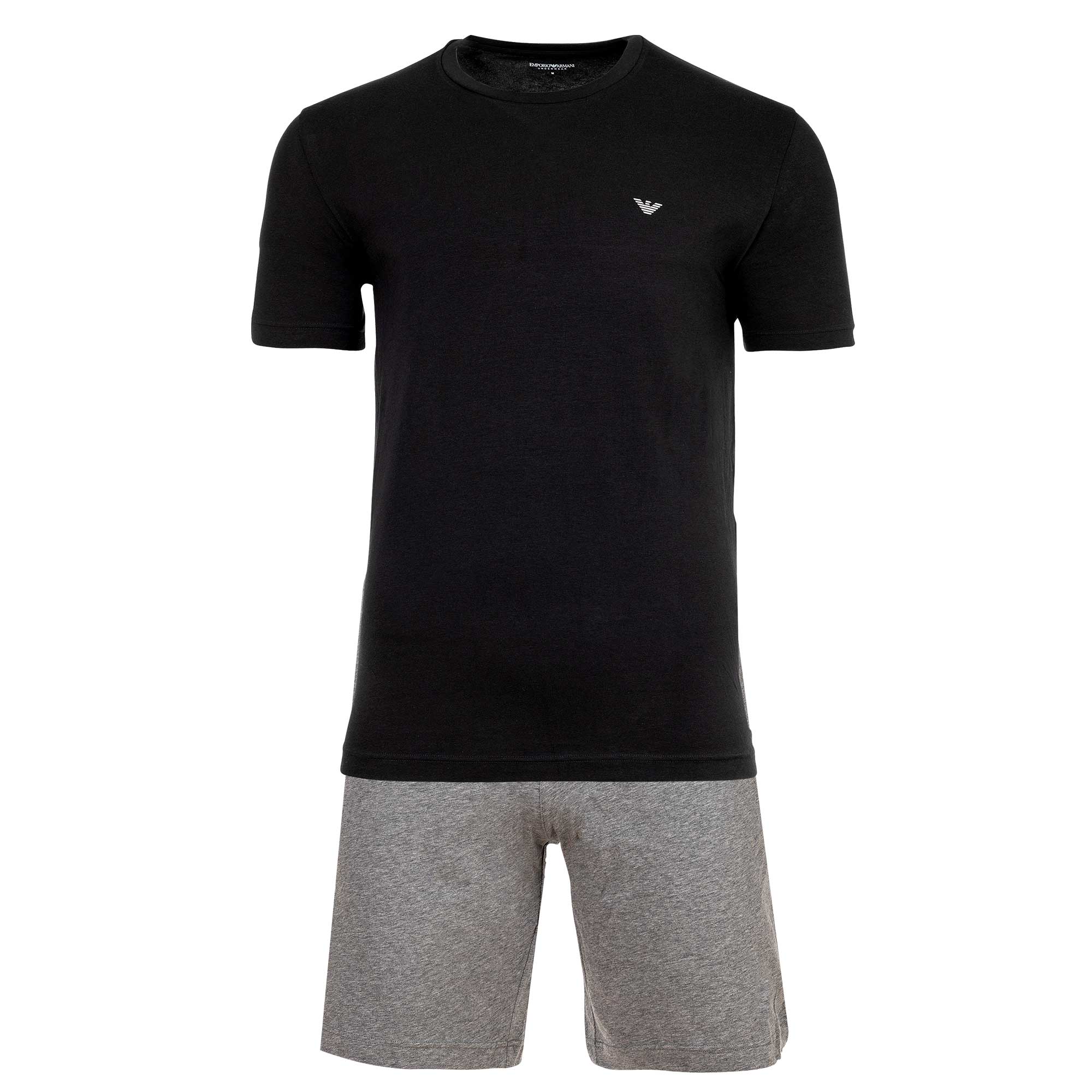 EMPORIO ARMANI Herren Schlafanzug, kurz - ENDURANCE, Short Pyjama Set, Stretch Cotton