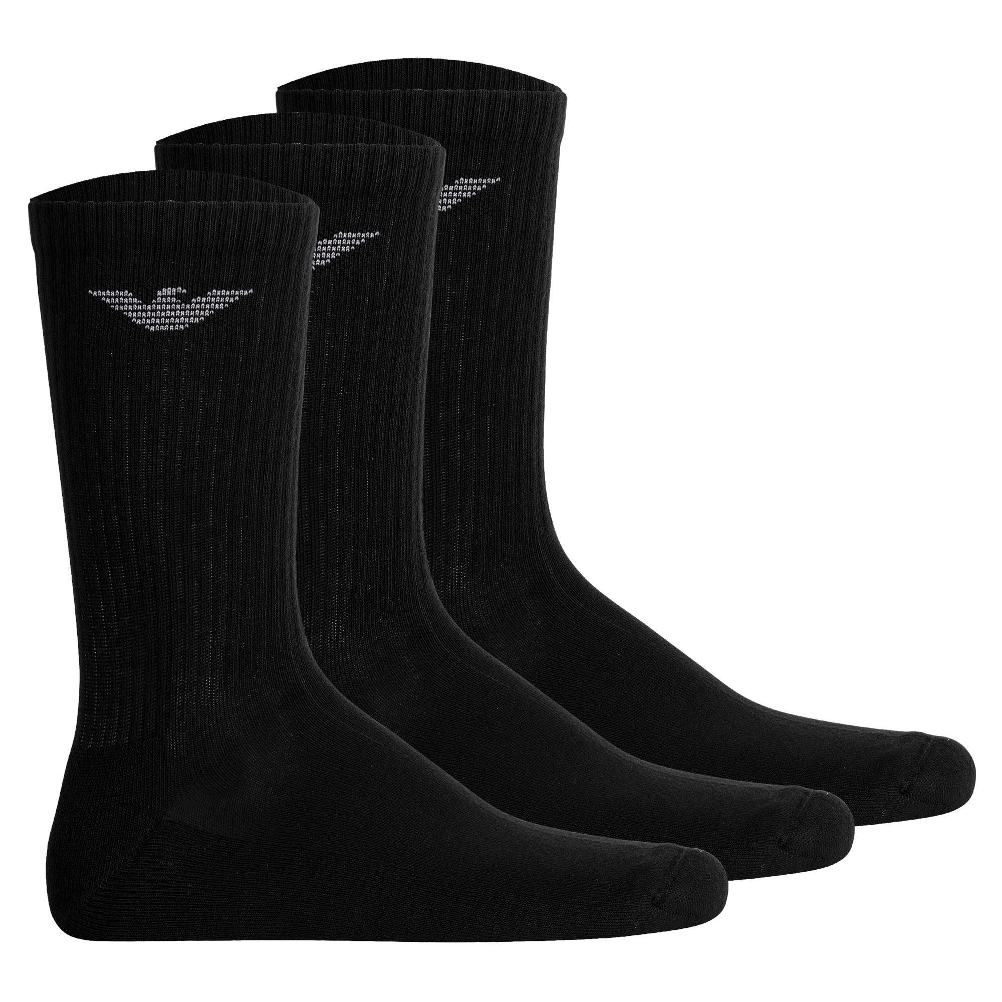 EMPORIO ARMANI Herren Socken, 3er Pack - SPORTY SPONGE, Short Socks, One Size