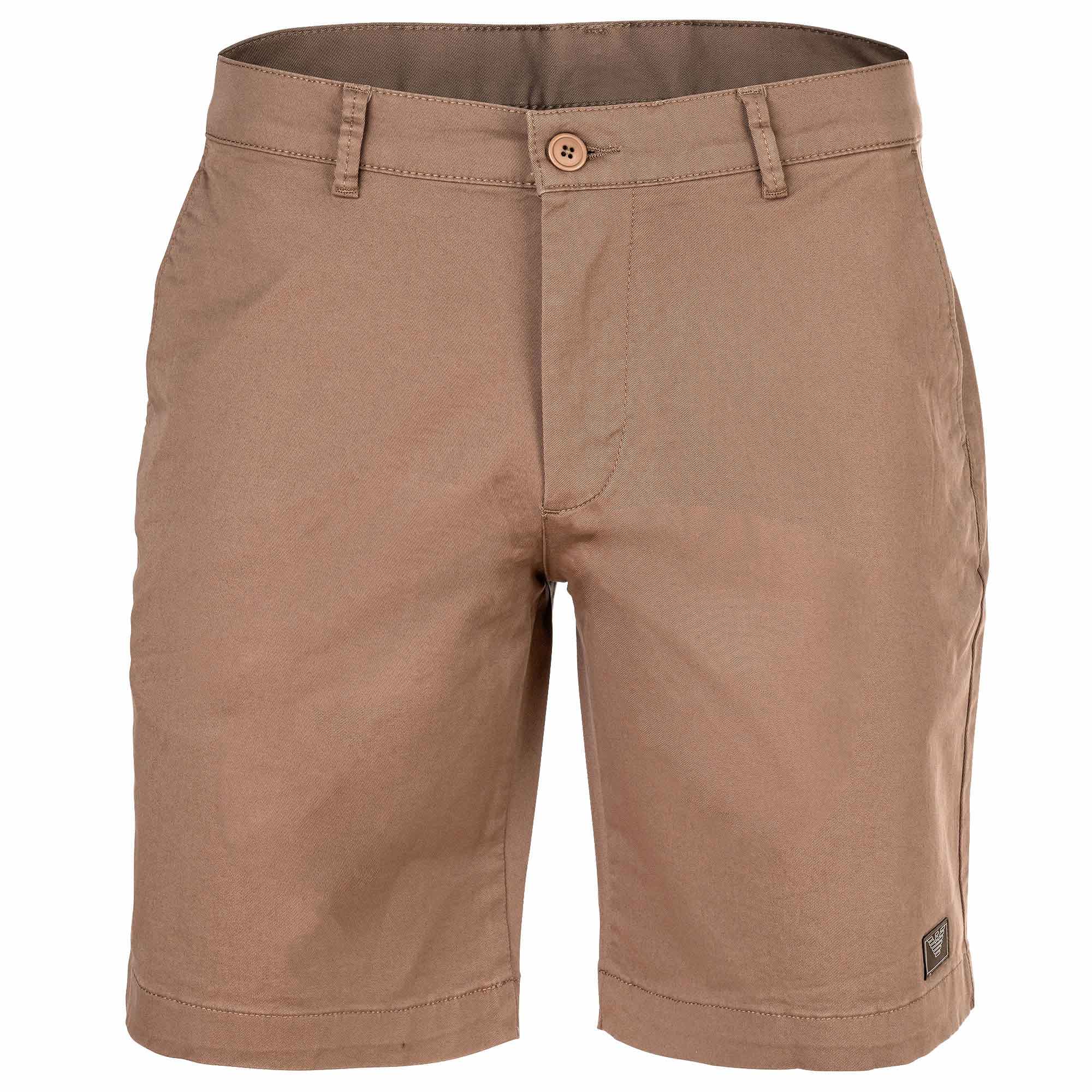 EMPORIO ARMANI Herren Bermudashorts - SATIN LABEL, Bermuda, Cotton Stretch