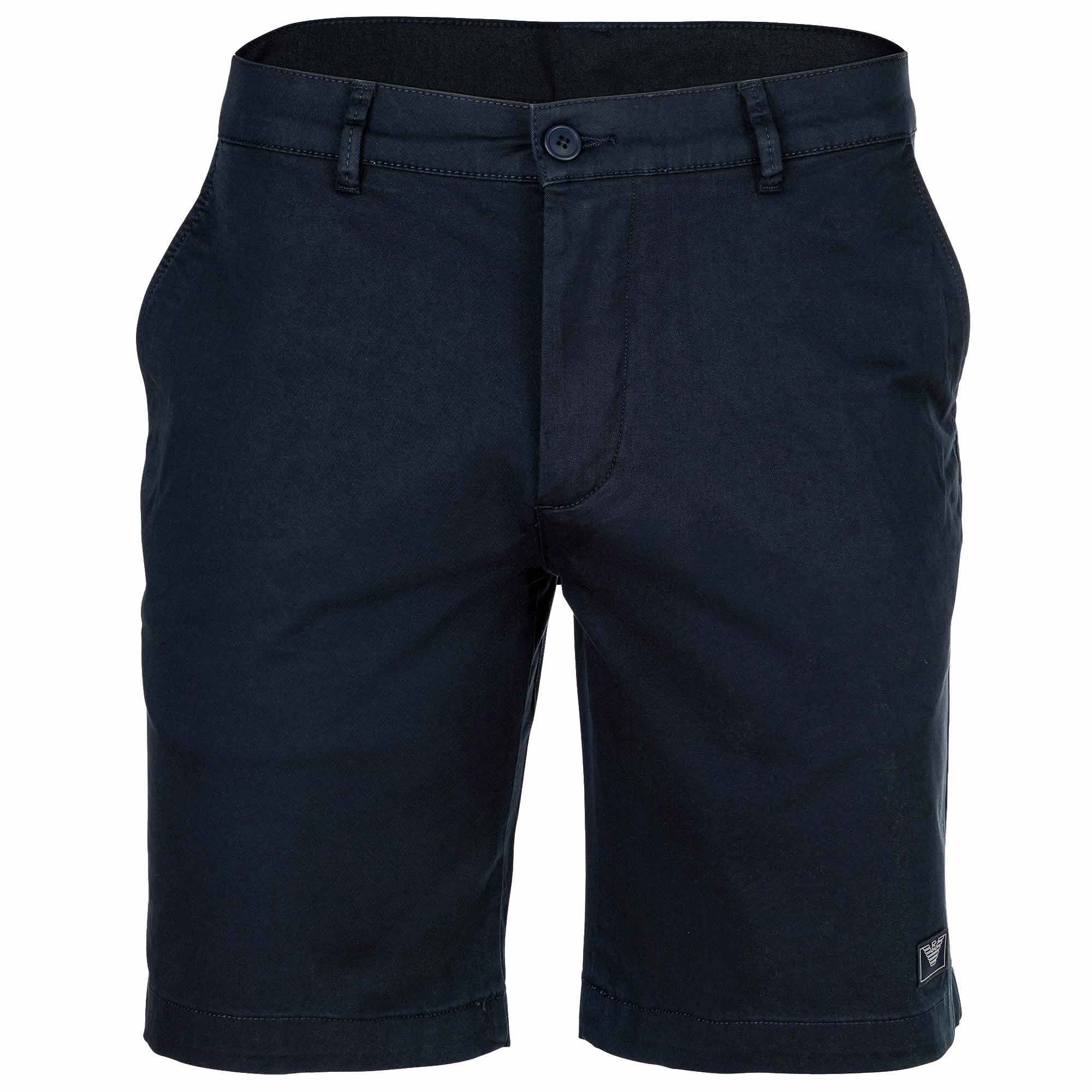 EMPORIO ARMANI Herren Bermudashorts - SATIN LABEL, Bermuda, Cotton Stretch