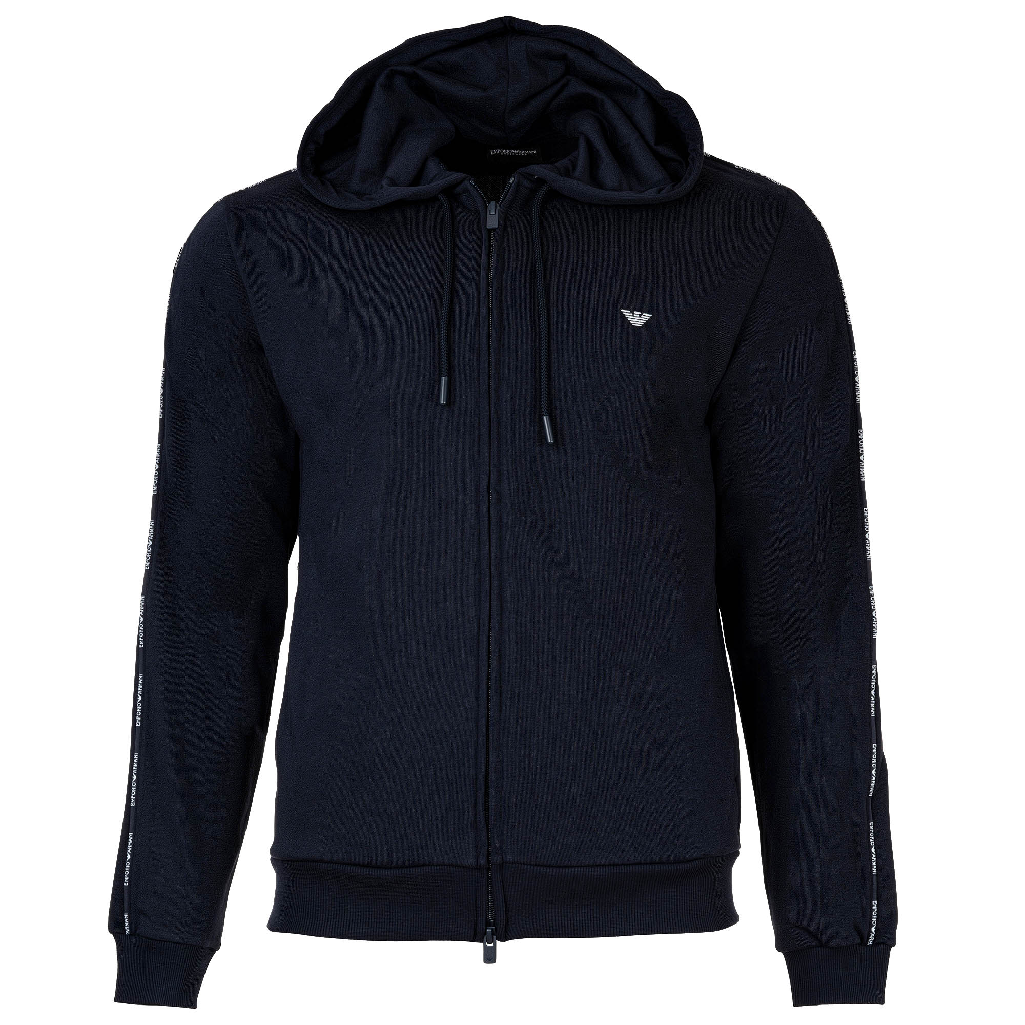 EMPORIO ARMANI Men's hooded sweat jacket - BASIC TERRY, Cotton blend