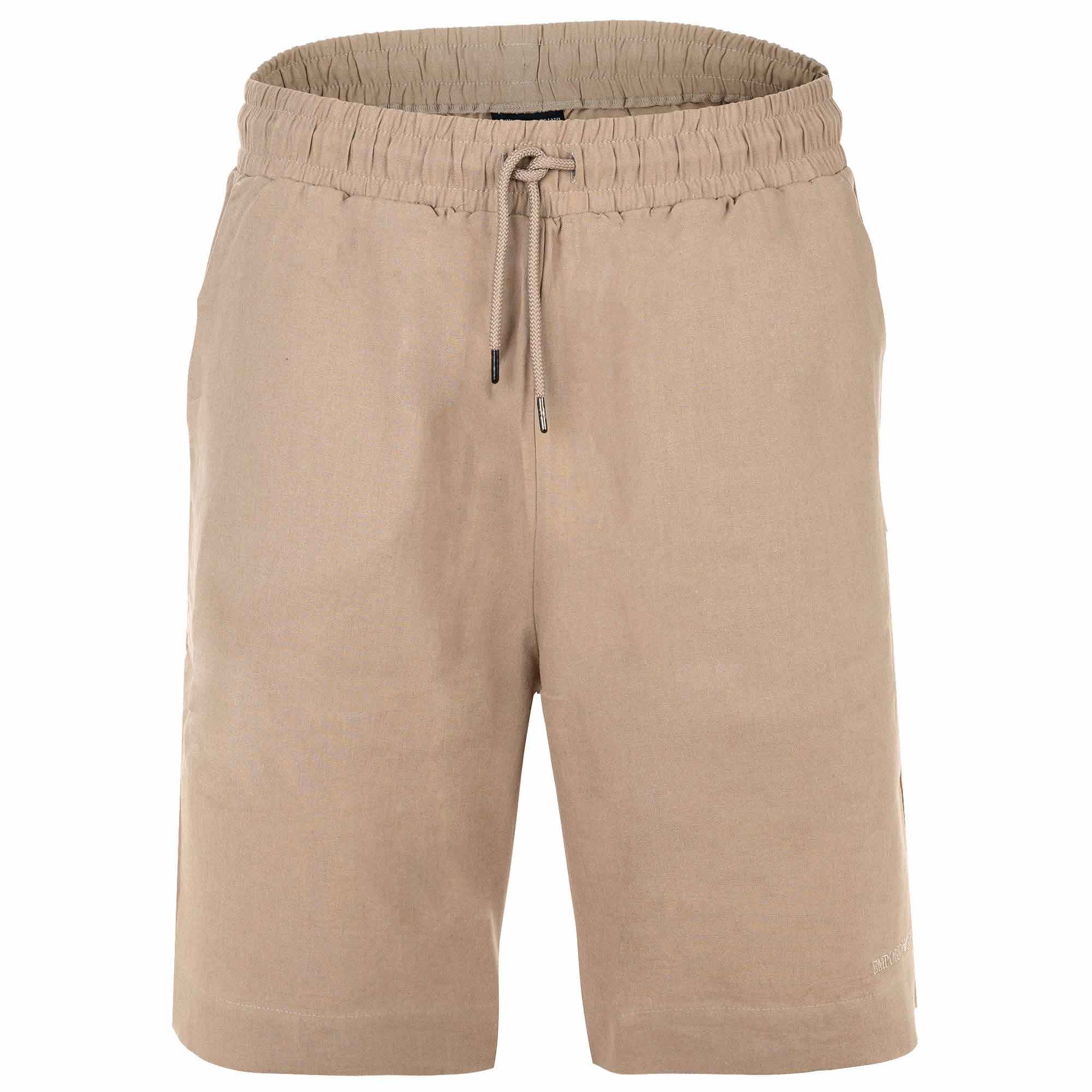 EMPORIO ARMANI Men's Bermuda shorts - LINEN BLEND, Bermuda, linen-viscose blend