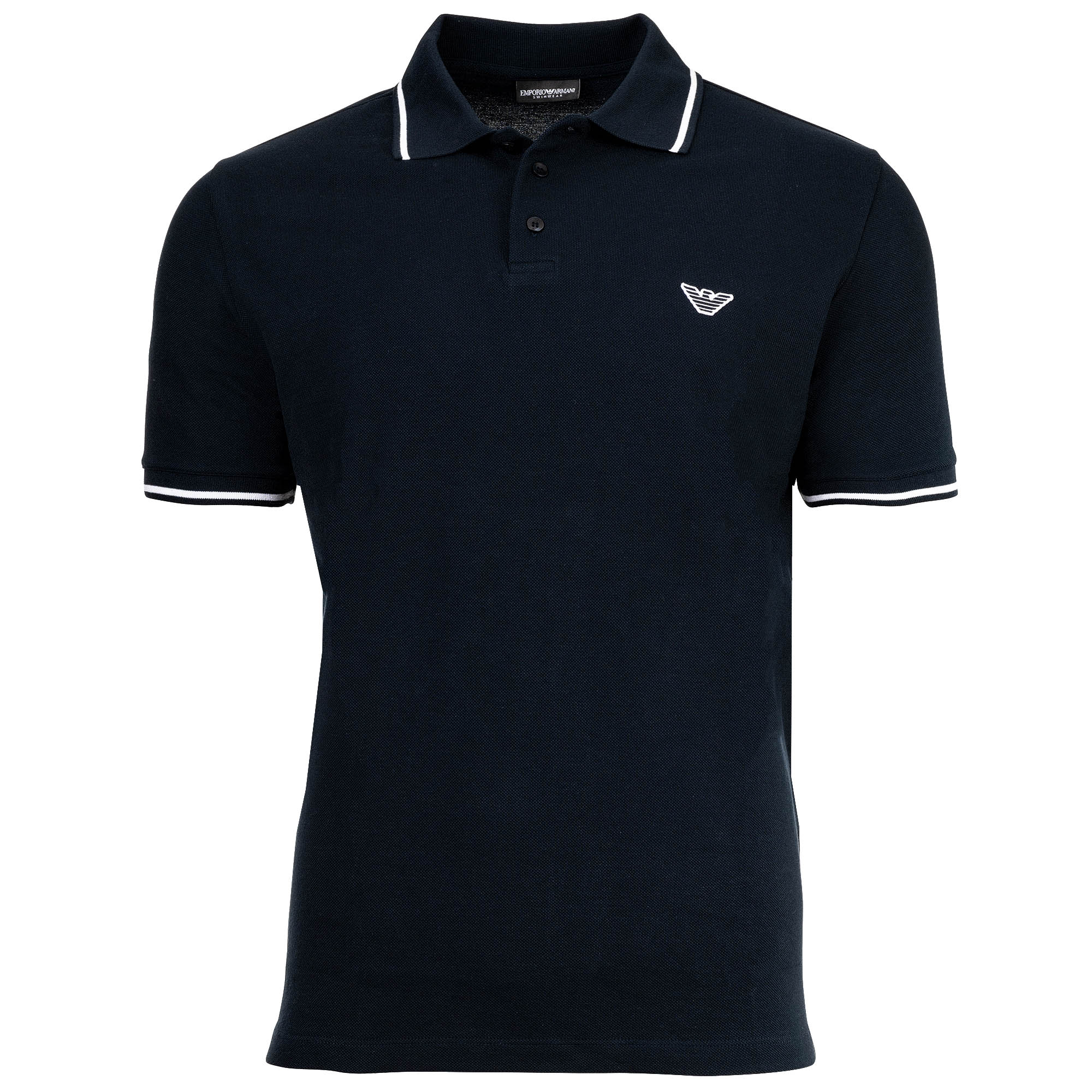 EMPORIO ARMANI Herren Poloshirt - ESSENTIAL, Pique, Logo, Baumwolle, einfarbig