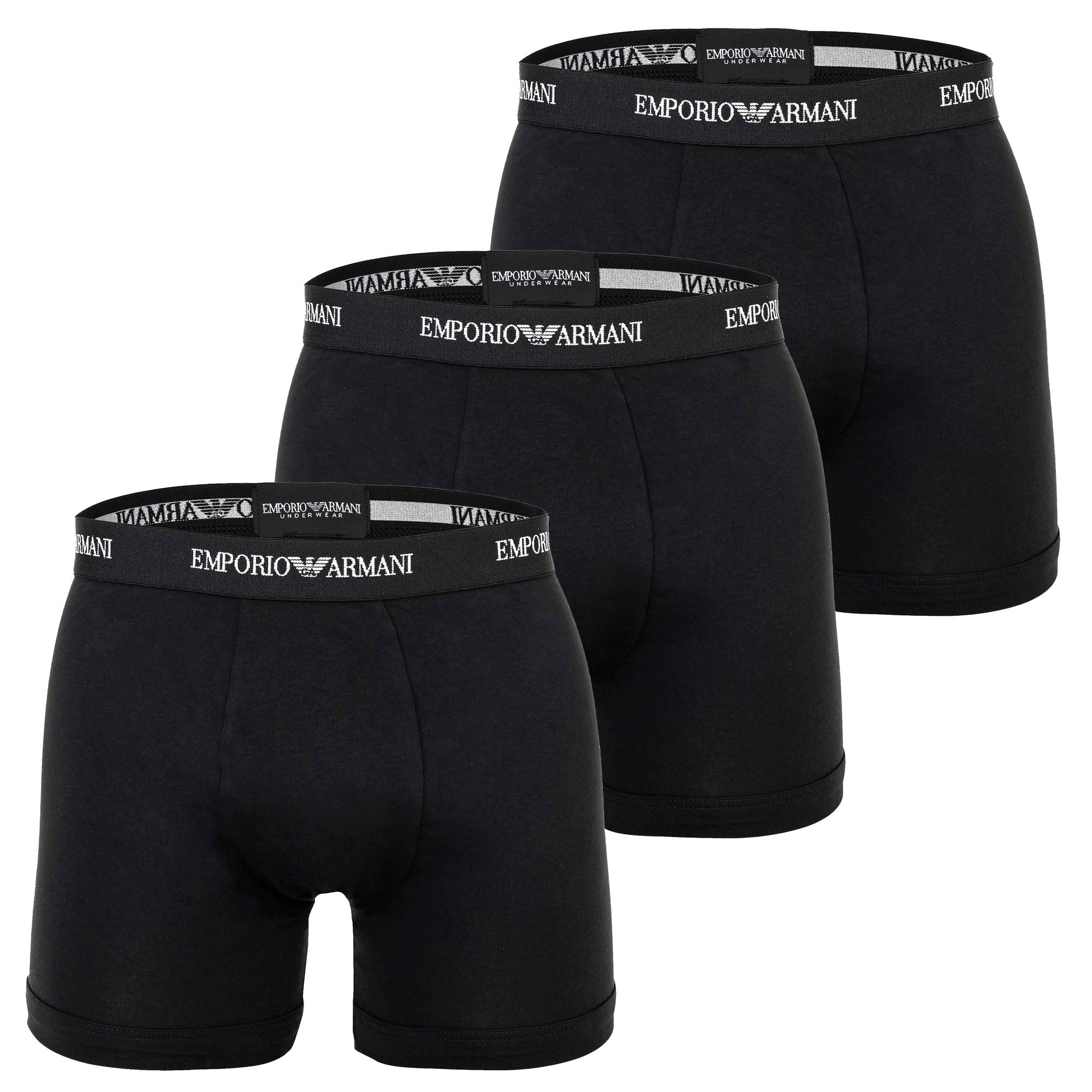 EMPORIO ARMANI Herren Boxershorts, 3er Pack - PURE COTTON, Boxer Briefs, Baumwolle