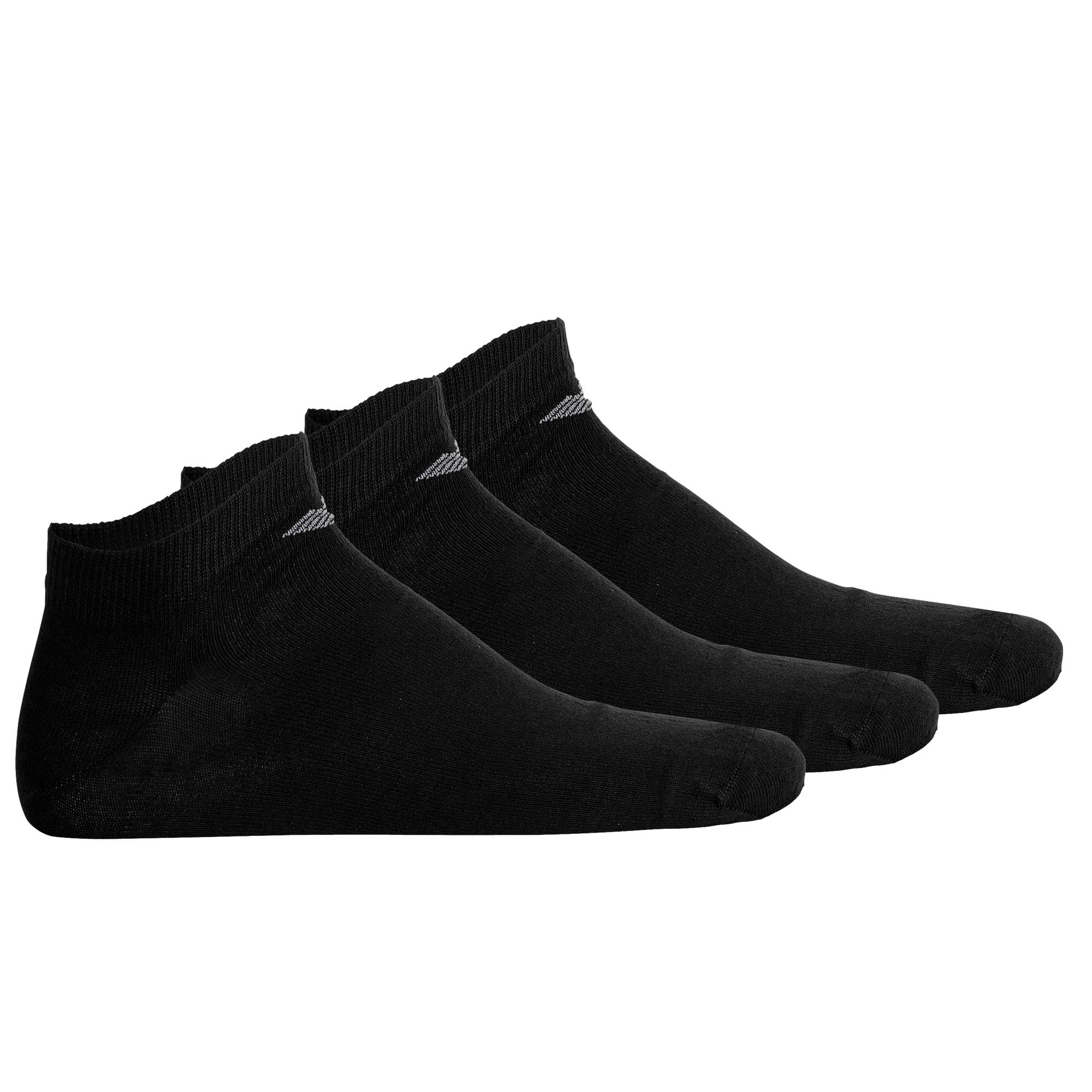 EMPORIO ARMANI Herren Sneakersocken, 3er Pack - CASUAL COTTON, Multipack, Logo