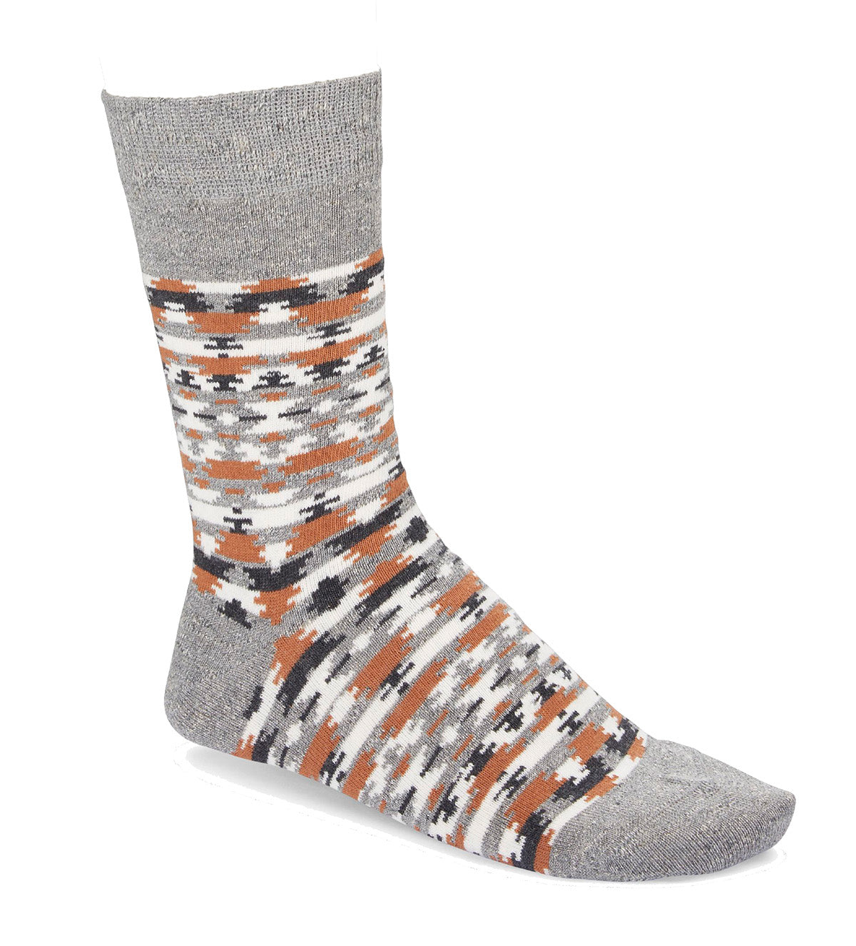 BIRKENSTOCK Herren Socken - Strumpf, Ethno Linen, Jacquard, Leinen-Viskose Garn