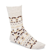 BIRKENSTOCK Herren Socken - Strumpf, Ethno Linen, Jacquard, Leinen-Viskose Garn