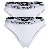 EMPORIO ARMANI Women's Briefs, 2-Pack - ESSENTIAL COTTON, Brazilian, Cotton Stretch
