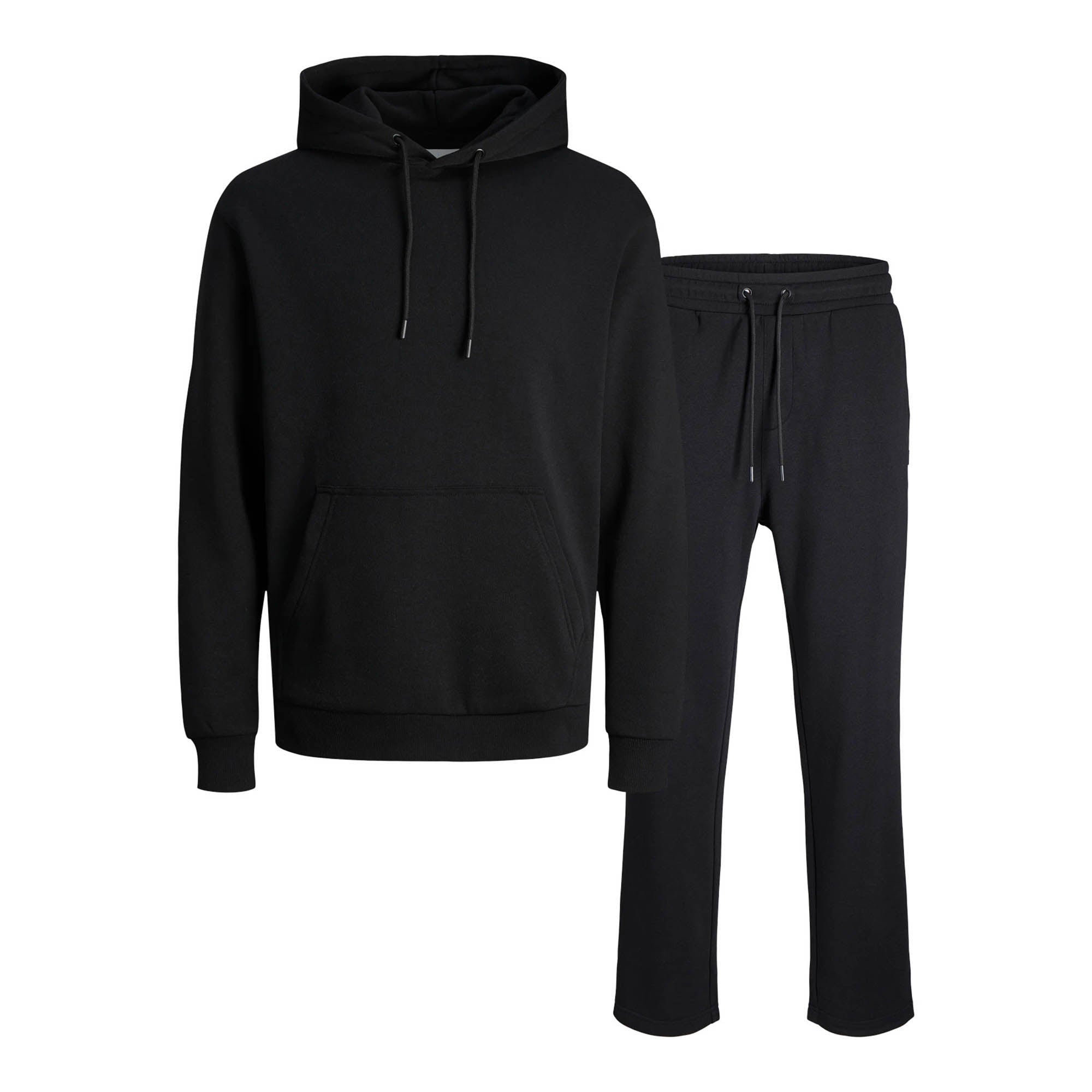 JACK&JONES Men Tracksuit – JJEBRADLEY SWEAT HOOD SET, 2-piece, tracksuit bottoms, jumper, open-leg design