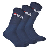 FILA Unisex Socken 3 Paar - Tennissocken, Crew Socks, Frottee, Sport, Logo 35-46