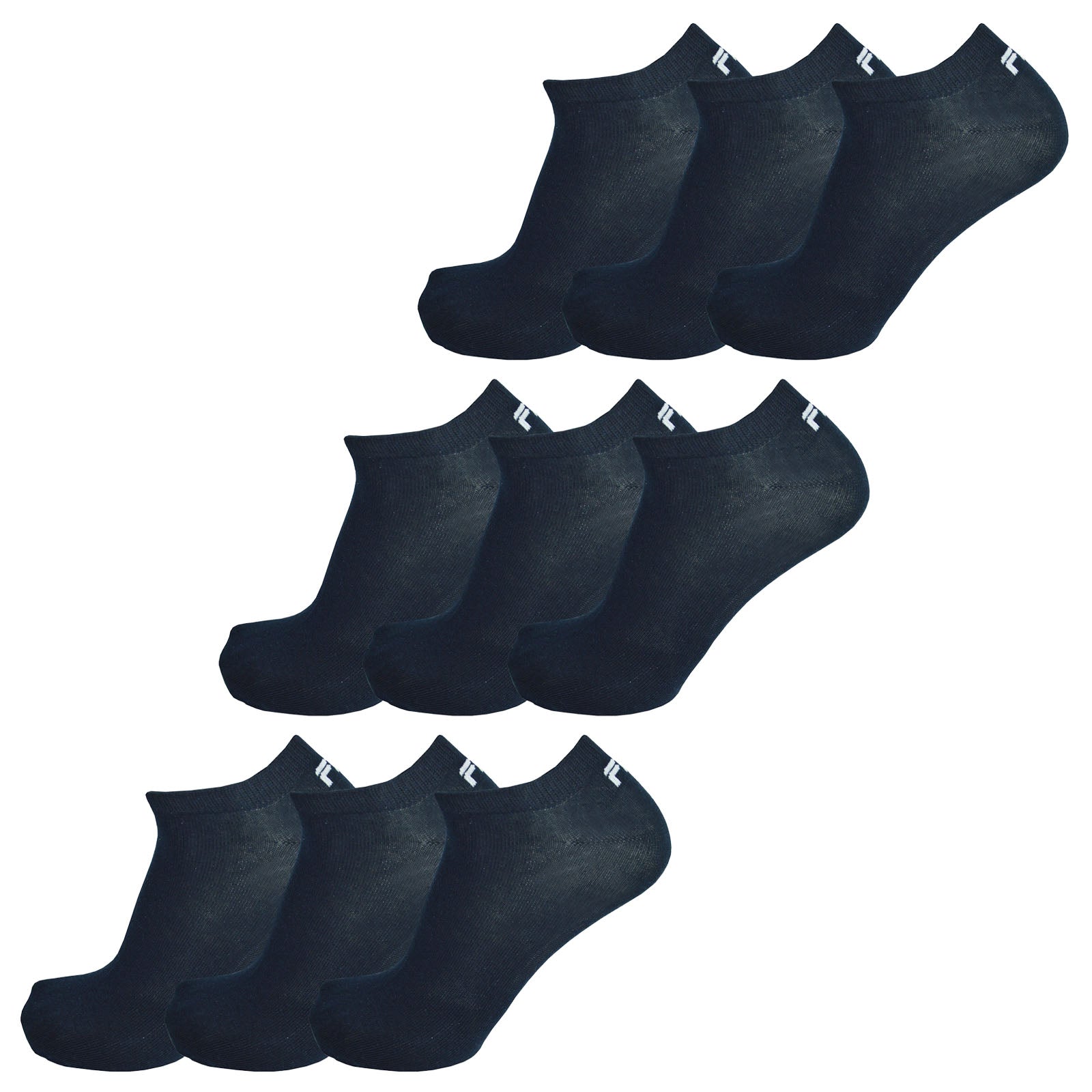 Fila 9 Paar Socken, Invisible Sneakers Unisex, einfarbig, 35-46 (3x 3er Pack)