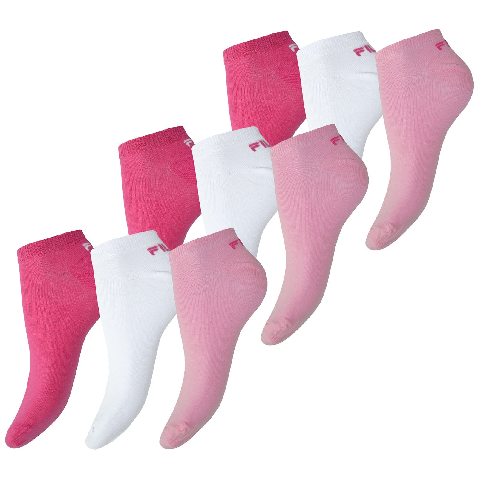 Fila 9 Paar Socken, Invisible Sneakers Unisex, einfarbig, 35-46 (3x 3er Pack)