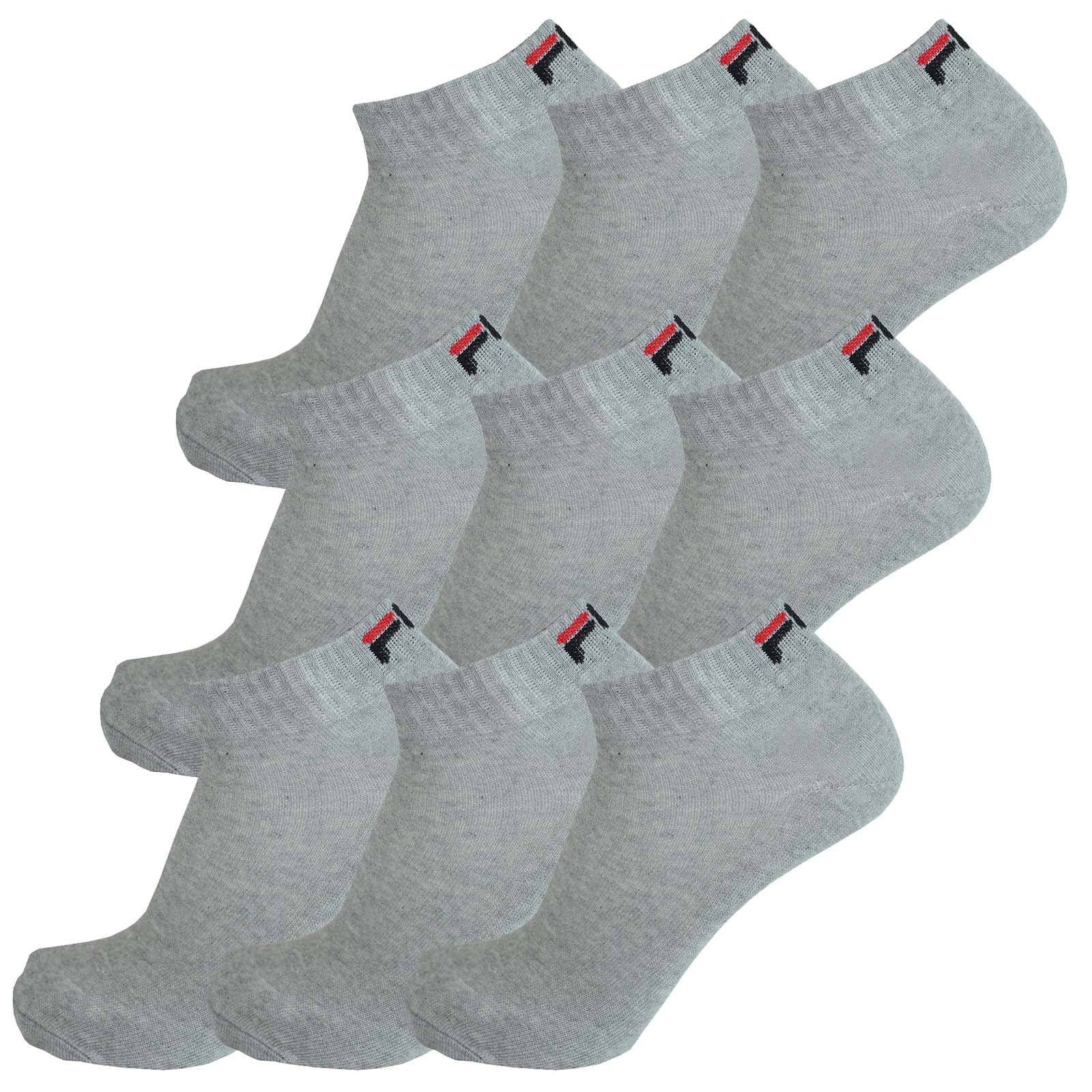 Fila 9 Paar Socken, Quarter Socks, Sneakers Unisex, Trainer, 35-46 (3x 3er Pack)