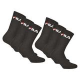 FILA Unisex Socken 6 Paar - Tennissocken, Crew Socks, Frottee, Sport (2x3-Pack)