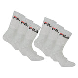 FILA Unisex Socken 6 Paar - Tennissocken, Crew Socks, Frottee, Sport (2x3-Pack)