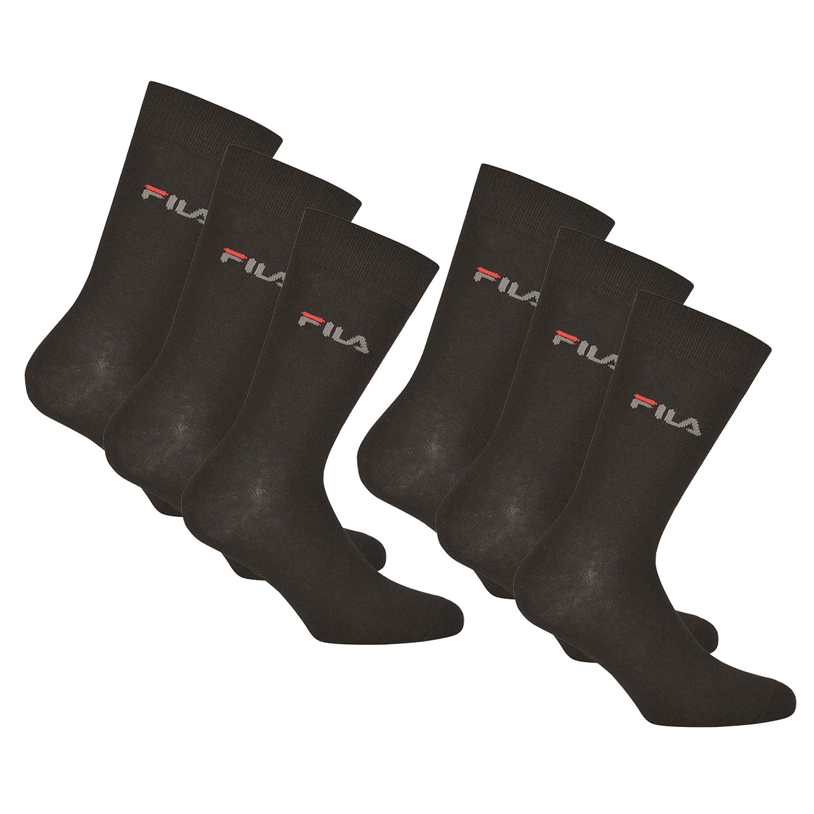 FILA Unisex Socken, 6 Paar - Strümpfe, Street, Sport, Socks Set, Logo (2x 3er Pack)